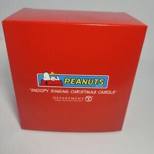 New Peanuts Dept. 56 Snoopy Singing Carols Unopened Christmas Ornament